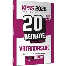Kpss 2026 Genel Kültür Vatandaşlık Tamamı Çözümlü 20 Deneme Yediiklim Yayınları