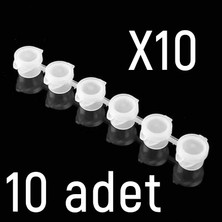 Adet Boş Şerit Boya Kapları 3-5 ml Plastik 6'lı Kapaklı-Boyama Etkinlikleri Için Boya Saklama