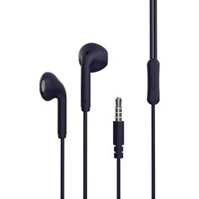 Cep Samsung Galaxy M12 Uyumlu 3.5mm Kulak Içi Kablolu Kulaklık Lacivert, ZR-ER06-16