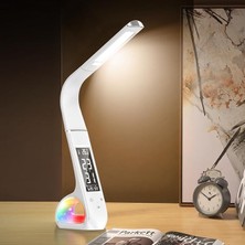 Taşınabilir Ticaret LED Masa Lambası, Rgb Aydınlatma, Akıllı Va Ekran, Dokunmatik Ayar, Göz Koruma Özellikli, 1200MAH Şarjlı Pil, 3 Renk Seçeneği ile Çalışma Lambası | S2311 (Beyaz)
