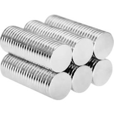 Adet 12X1,5 mm Yuvarlak Güçlü Neodyum Mıknatıs(Çap 12MM Kalınlık 1,5mm)