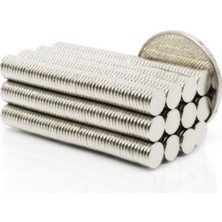 Magnet 100 Adet - Yuvarlak Neodyum Mıknatıs, 6x1 Mm, Güçlü Magnet, (Çap: 6 Mm, Kalınlık: 1 Mm)