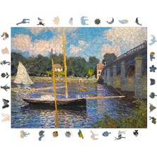 Puzzle Yetişkin - Claude Monet Argenteuil Köprüsü - 450 Parça, 29 x 39 cm - Yapıştırıcı Folyo Dahil - Benzersiz Şekilli Parçalar & Özel Figürler - R1-15