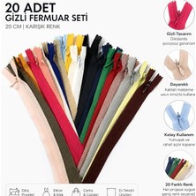 Adet Karışık Renklerde Fermuarlar Gizli Fermuar