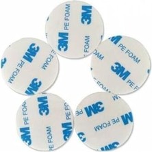 Magnet 100 Adet, 3m, Köpüklü, Çift Taraflı Bant, Yuvarlak Kesimli, Çok Güçlü, (Çap: 20 Mm)