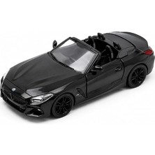1:34 Bmw Z4 Çek Bırak Metal Model Araba, Açılabilir Kapılı Spor Araç KT5419D, Siyah