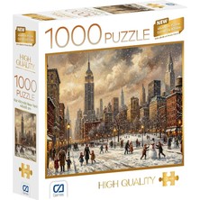Games Kar Altında New York 1000 Parça 2,2mm Kalınlık 48X68CM Profesyonel Hobi Puzzle Yapboz Serisi
