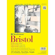 300 Serisi Bristol Pürüzsüz Kağıt Ped 27,9 x 35,6 Cm, 20 Yaprak, Kağıt, Şeffaf, 11X14