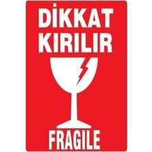 mm Dikkat Kırılır Etiketi 500 Adet (6 cm x 9 Cm)