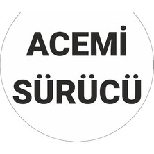 Tasarla Acemi Sürücü Araba Etiketi 15 cm Beyaz