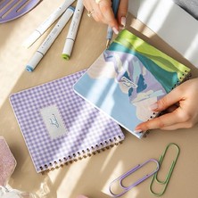 Spiralli Karton Kapak 2'li Kareli Not Defter Seti - Pötikare