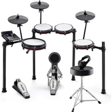Drums Nitro Max Kit Paketi - Mesh Davul Pedleri, Davul Çubukları, Davul Taburesi ve Kulaklıklarla Tam Elektrikli Davul Seti