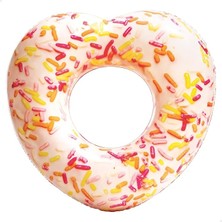 56253 Kalp Şekilli Donut Simit 104 Cm, Su Sporları, Plaj Malzemesi, Şişme Ürün, Yüzme Aksesuarı, Kamp, Dalış, Güvenlik