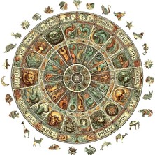 Puzzle Yetişkin - Antik Zodyak Çarkı - 252 Parça, 29 x 29 cm - Yapıştırıcı Folyo Dahil - Benzersiz Şekilli Parçalar & Özel Figürler - A1-10
