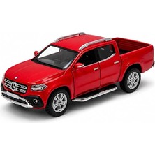 1:42 Mercedes-Benz X-Class Çek Bırak Die-Cast Pickup, Açılabilir Kapılı Koleksiyonluk Araç KT5410D, Kırmızı