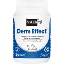 Natur Derm Effect Twist-Off Kedi Köpek Omega 3 ve Biyotin Deri ve Tüy Bakım Takviyesi 60 Cp