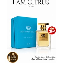 Giovanni William I Am Citrus Erkek Parfüm Edp Hacivat | Ananas, Greyfurt, Bergamot, Sedir Ağacı | Fresh Zengin Temiz | Kalıcı Etkileyici
