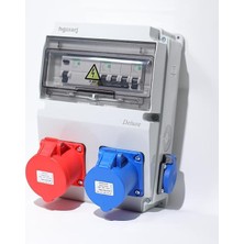 Elektrikli Araç Kombinasyon Kutusu 5X32A + 3X32A + 1X16A - Trifaze-Monofaze- Schneider Marka Sigorta Grubu