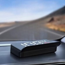 M3 Hud Obd2 Head-Up Display Dijital Hız Göstergesi E-Obd ve Gps Destekli Obd Arayüzlü - Alarmlı Ön Cam Ekran Projektör, Sıyah