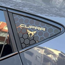 Design Cupra Formentor ile Uyumlu Kelebek Cam Sticker Set Cupra, Logolu