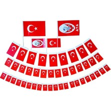 100 adet ıpli mini türk bayrağı (6cm-9,6cm)-aynı gün  kargo exıznm173