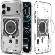 iPhone 17 Pro Max ile Uyumlu Magsafe Kılıf Ultra Hybrid Neo One Mag Fit Sararmaya Dayanıklı Tasarım Siyah Şeffaf Kapak - ACS10043 (Spigen Tr Garantili)