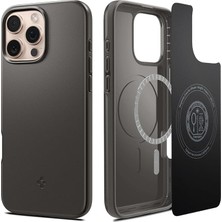 iPhone 16 Pro ile Uyumlu Magsafe Kılıf Thin Fit Mag Fit Ultra Ince ve Hafif Füme Kapak - ACS08107 (Spigen Tr Garantili)