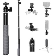 360 ° Su Geçirmez Özçekim Sopa 25 "w El Kayışı Sualtı Dalış Dalış Uzatma Çubuk Kutup Monopod Gopro Hero 12 11 10 9 8 7 6 Git Pro Max Mini INSTA360 X3 Go3 Djı Eylem 3 4 Aksesuarları
