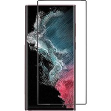 Aksesuar Samsung Galaxy S23 Ultra ile Uyumlu Tam Kapatan Şeffaf Esnek Ince Kırılmaz Cam Ekran Koruyucu