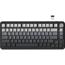 Shark X85PRO 75% Kablosuz Mekanik Klavye – Tft Ekran, Gasket Yapı, Rgb Işıklandırma, Hot-Swap, 4000MAH Pil, Bt/2.4g/usb-C Üçlü Bağlantı, Qmk Desteği – Moonlit