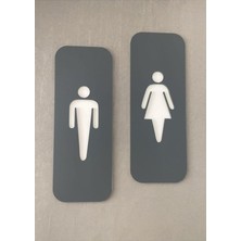 Serisi Wc Kendinden Yapışkanlı Yönlendirme Seti -Beyaz Figürlü