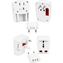 Evrensel Priz Dönüştürücü Seti, Türk ve Avrupa Fişlerini Dünya Genelinde Kullanım Için Uyumlu, Dünya Fişlerini Türkiye'de Kullanıma Çeviren Seyahat Adaptörü Seti Transformer 998L