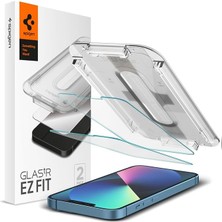 iPhone 13 Mini ile Uyumlu Kolay Kurulum Cam Ekran Koruyucu Glas.tr Ez Fit Hd (2 Adet) Şeffaf - AGL03396 (Spigen Tr Garantili)