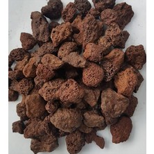 Taşı Kırmızı Pomza 1 kg 10-15 mm Lav Taşı Kaktüs Sukulent Pomzası Tarım Pomzası Ponza