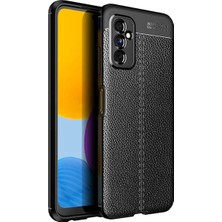 Samsung Galaxy M52 5g Leather Silikon Kılıf - Siyah