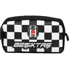 Iki Gözlü Erkek Çocuk Beşiktaş Yazılı Beyaz - Siyah Okul Kalem Çantası/kalemlik - 26352