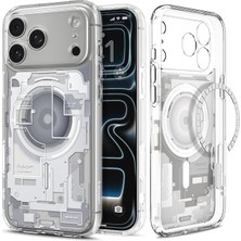 iPhone 17 Pro Max ile Uyumlu Magsafe Kılıf Ultra Hybrid Zero One Mag Fit Sararmaya Dayanıklı Tasarım Beyaz Şeffaf Kapak - ACS10040 (Spigen Tr Garantili)