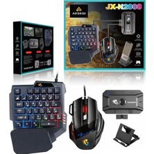 Parça, Tek El Oyuncu Klavye, Mouse, Telefon Tutucu. Mouse Pad Seti. N2000 Siyah