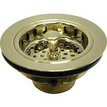 Brass KBS1002 Döküm Ağır Hizmet Sepet Süzgeç, Cilalı Pirinç