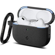 Airpods Pro 3 ile Uyumlu Kılıf Vault Kaymaz Dokulu Yüzey Siyah Kapak - ACS09826 (Spigen Tr Garantili)