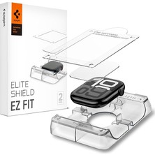 Apple Watch 42MM Seri 11/10 ile Uyumlu Kolay Kurulum Film Ekran Koruyucu Elite Shield Ez Fit (2 Adet) Şeffaf - AFL08580 (Spigen Tr Garantili)