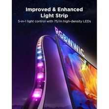 3s Pro Tr Arkası LED Şerit Ambiyans Aydınlatma, Tv Renk Senkronizasyonu 55-65 Inç Tv'ler ile Uyumludur