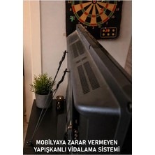 Mobilyaya Yapışkanlı V Tipi LCD Tv Askısı Sabitleme Çoçuk Evcil Hayvan Deprem Koruma Güvenlik Kemeri