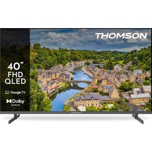 Tv 40 Inç (101 Cm) Fhd QLED Smart Google Tv, Sesli Kontrol, Google Cast, Dolby Audio, HDR10, Wifi, Bluetooth, 3x Hdmı, Gri, 40FQG3S15K