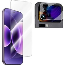17 Pro Max Uyumlu Nano Esnek Cam Ekran Koruyucu ve Nano Şeffaf Kamera Lens Koruyucu