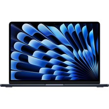 M5 Çipli 13 Inç MacBook Air Laptop: 13.6 Inç Liquid Retina Ekran, 10 Cpu, 8 Gpu, 16GB Birleşik Bellek, 512 GB SSD Depolama, 12 Mp Center Stage Kamera, Touch Id; Gece Yarısı