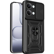 Xiaomi Poco X8 Pro Max ile Uyumlu Phoenixshield Sürgülü Kamera Korumalı Kapak, Tam Koruma Manyetik Vega Kapak X8 Pro Max Kılıf Siyah