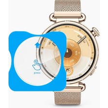 Huawei Watch Gt6 41MM Uyumlu Kolay Takılabilir Takma Aparatlı Temperli Cam Ekran Koruyucu
