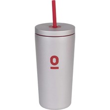 Paslanmaz Çelik Pipetli Termos, 500 Ml, Gri, Model No:94