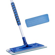 Mikrofiber Tekli Mop Set - Yalnızca Kuru Bez Dahil (1 Adet), Islak Bez Içermez, 90-156 cm Teleskopik Alüminyum Sap, 360 Derece Dönen Cırtlı Başlık, Toz Alma ve Kuru Silme Için